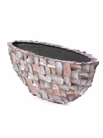 ocean oval brown 75039 plant pot